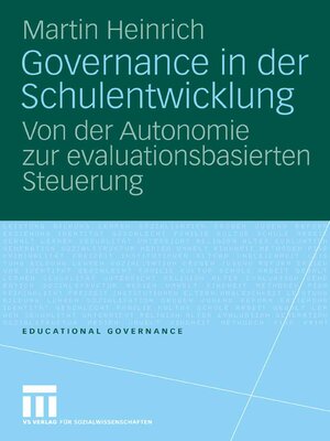 cover image of Governance in der Schulentwicklung